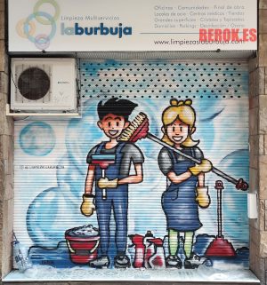 graffitis persiana limpieza la burbuja multiservicios